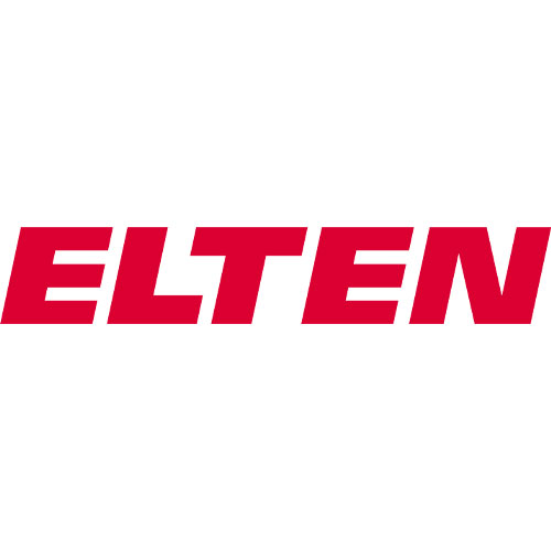 Rotes ELTEN Logo auf weißem Hintergrund.