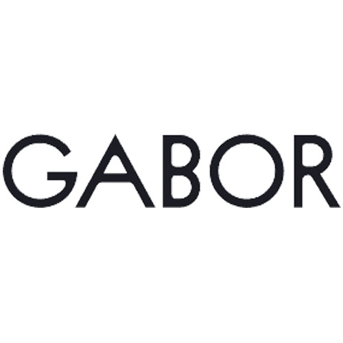 GABOR Logo in schwarzer Schrift auf weißem Hintergrund.
