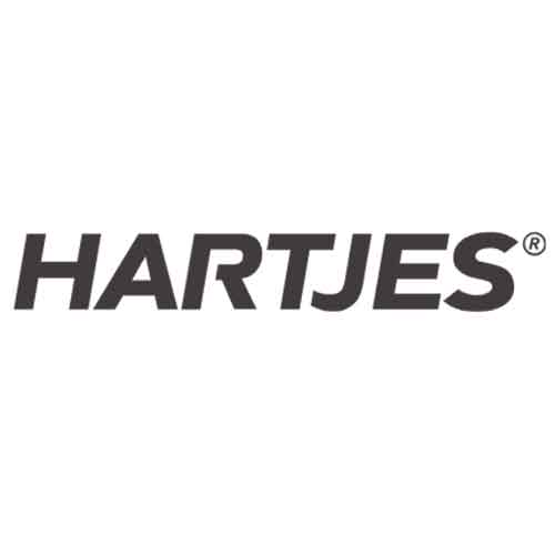 Logo der Marke HARTJES in dunkelgrauer, kursiver Großschrift mit Registrierungszeichen.
